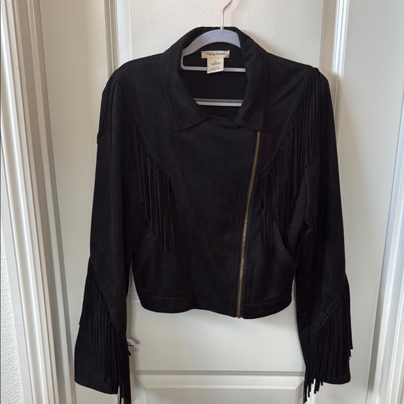 Flying Tomato Jackets & Blazers - Flying Tomato Faux Suede Jacket - Black